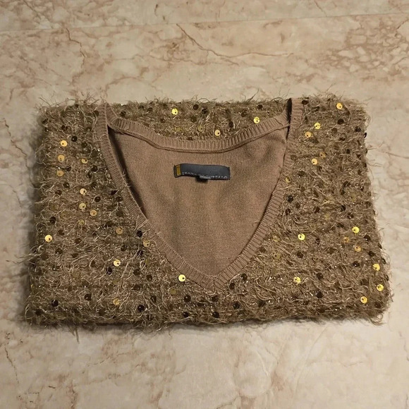 i Jeans by Buffalo | Sweater | Tan w/ accents | Size M - Picture 9 of 9